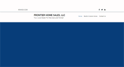 Desktop Screenshot of frontierhomesales.com
